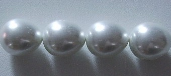 1 Stk. Glas Wachsperlen * Kegel / Birnenförmig * Weiß * 16x14mm