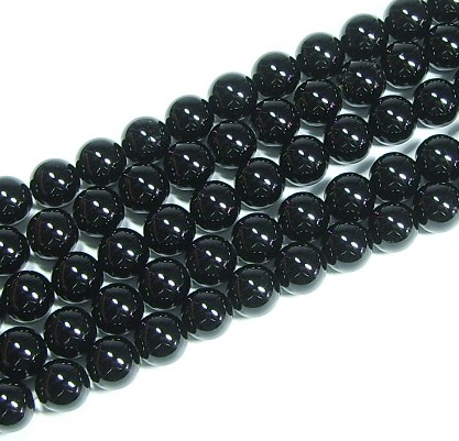 1 Stk. Edelstein Perle * Black Onyx * Kugel * Ø 8 mm