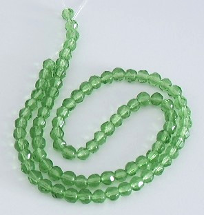 80 Kristall Glasschliffperlen * Rund * Smaragd * 4mm