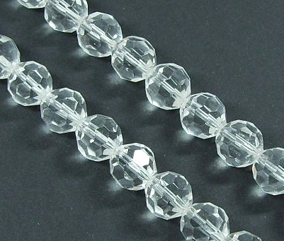 10 Stk. Kristall Glasschliffperlen * Rund * Kristall * 10mm