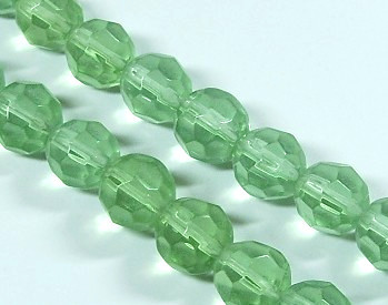 5 Stk. Kristall Glasschliffperlen * Rund * Chrysolite * 12mm