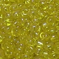 Rocailles * Glasperlen * Rund * Transparent Regenbogen * Gelb * 10/0 (ca. 2-2,2mm)