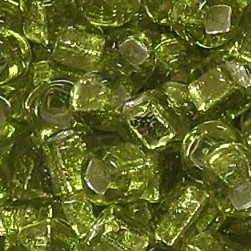 Rocailles * Glasperlen * Rund, Bohrung quadratisch * Silbereinzug * Hellgrün * 6/0 (ca. 4mm)