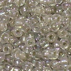 Rocailles * Glasperlen * Rund * Silbereinzug Regenbogen * Kristall * 10/0 (ca. 2-2,2mm)