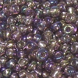 Rocailles * Glasperlen * Rund * Silbereinzug Regenbogen * Amethyst * 10/0 (ca. 2.-2,2mm)