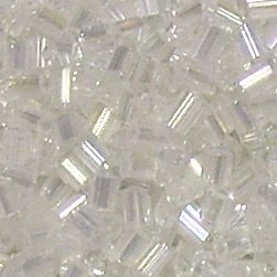2 Cut-Perlen * Glasperlen * Röhrchen * Kristall * 10/0 (ca. 2,2x2mm)