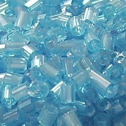 2 Cut-Perlen * Glasperlen * Röhrchen * Hellblau * 10/0 (ca. 2,2x2mm)