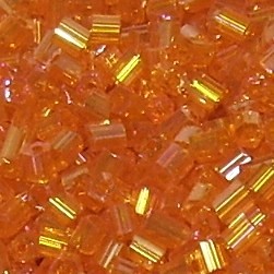 2 Cut-Perlen * Glasperlen * Röhrchen * Orange * 10/0 (ca. 2,2x2mm)