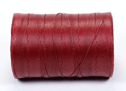 Gewachste Perlenschnur Perlenband Wachsband Rot, dunkel 1mm