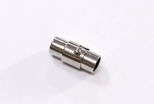 Bajonett Magnetverschluss Verschluss Kettenverschluss Messing Platinfarbe ca. 15,5x7mm