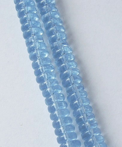 50 Stk. Kristallperlen Rondelle Scheibe Safirblau 6,4x2,4mm