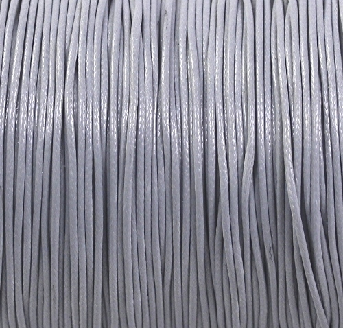 10m Wachsband Polyester gewachst Wachsschnur Grau hell 1mm