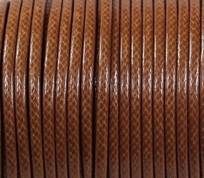 5m Wachsband Polyester gewachst Wachskordel Wachsband rund 3mm Braun