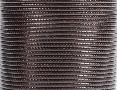 5m Wachsband Polyester gewachst Wachskordel rund 2mm Dunkelbraun
