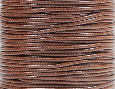 5m Wachsband Polyester gewachst Wachskordel rund 2mm Braun