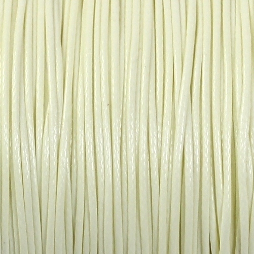 10m Wachsband Polyester gewachst Wachsschnur Creme-Vanille 0,5mm