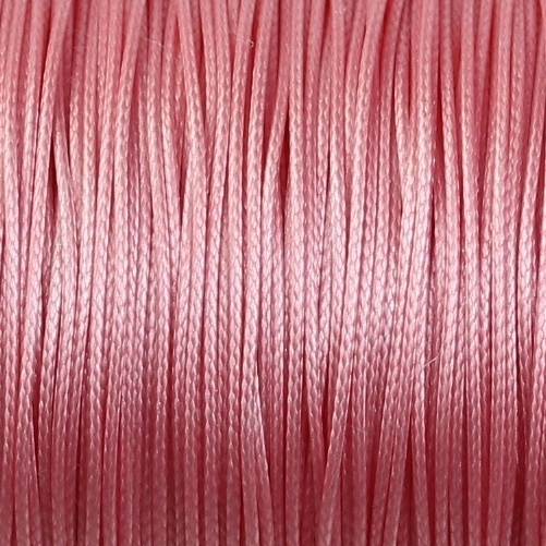 10m Wachsband Polyester gewachst Wachsschnur Rosa hell 0,5mm