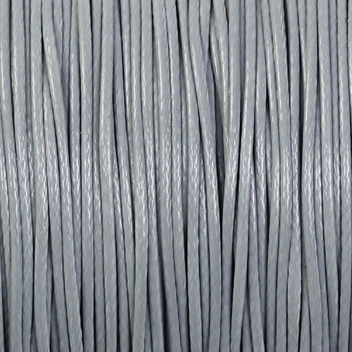 10m Wachsband Polyester gewachst Wachsschnur Grau hell 0,5mm