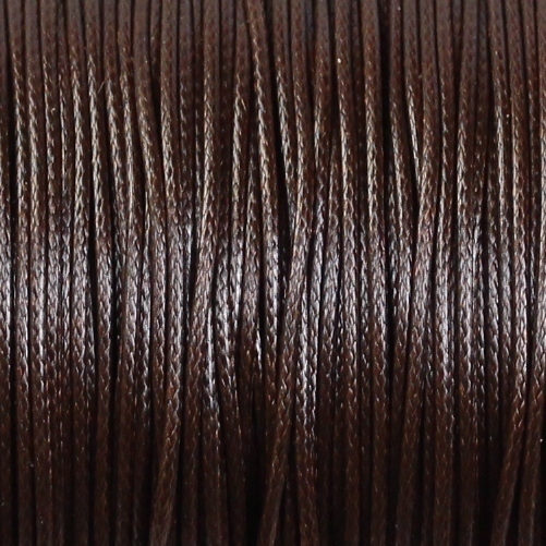 10m Wachsband Polyester gewachst Wachsschnur Dunkelbraun 0,5mm