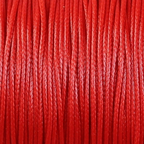 10m Wachsband Polyester gewachst Wachsschnur Rot 0,5mm