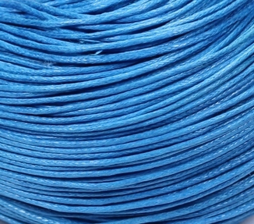 Baumwollband gewachst Wachsband 1mm Blau-Aqua