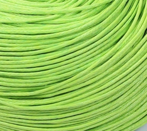 Baumwollband gewachst Wachsband 1mm Hellgrün(1)