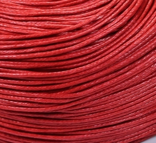 Baumwollband gewachst Wachsband 1mm Rot