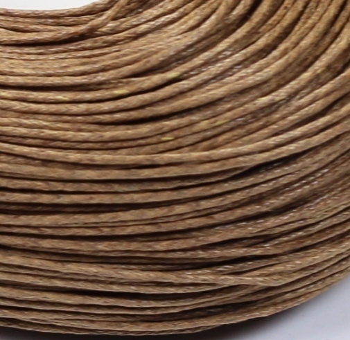Baumwollband gewachst Wachsband 1mm Braun-Kaffeebraun