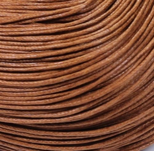 Baumwollband gewachst Wachsband 1mm Braun