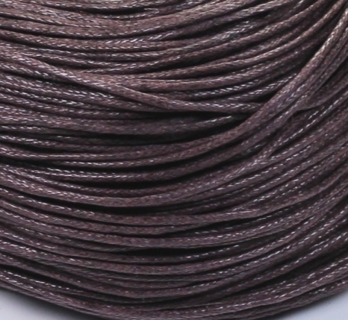 Baumwollband gewachst Wachsband 1mm Dunkelbraun(1)