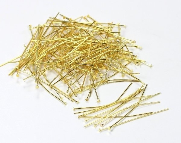 Metall Nietstifte Kopfstifte Gold 45mm/0,8mm