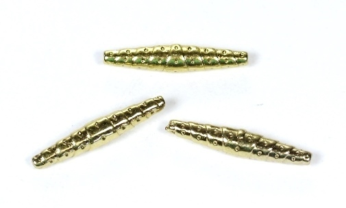 10 Stk. Metallperlen Olive lang Spindel Spacer Antikgold ca. 24,6x5mm