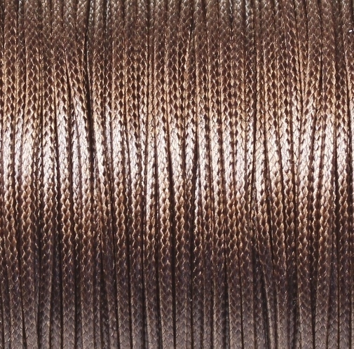 10m Wachsband Polyester gewachst Wachsschnur Braun dunkel 1mm