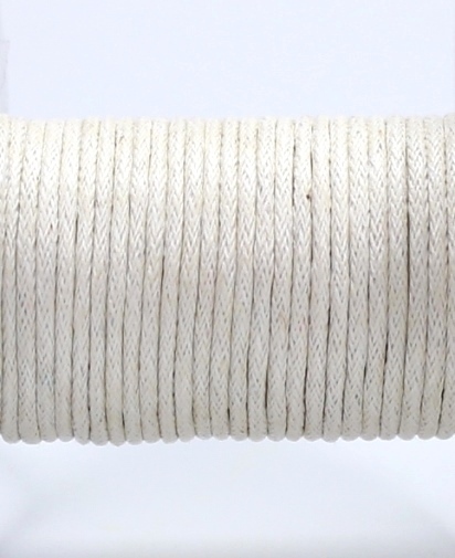 Wachsband Baumwolle gewachst 1,5mm Leinen-Beige
