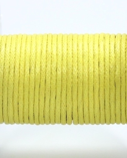 Wachsband Baumwolle gewachst 1,5mm Gelb