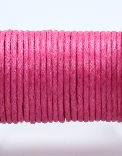 Wachsband Baumwolle gewachst 1,5mm Rosa