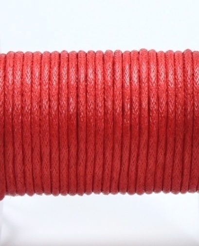 Wachsband Baumwolle gewachst 1,5mm Rot