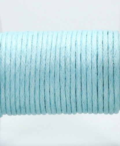 Wachsband Baumwolle gewachst 1,5mm Hellblau/Himmelblau