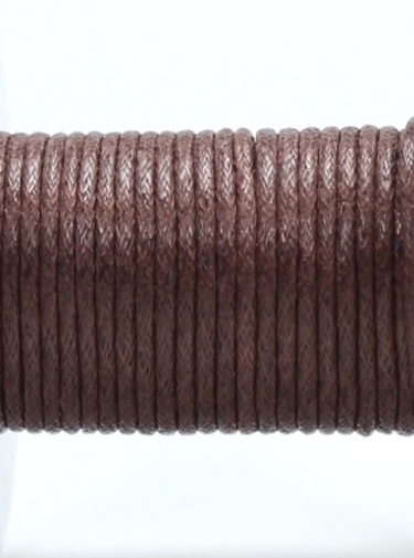 Wachsband Baumwolle gewachst 1,5mm Braun, dunkel