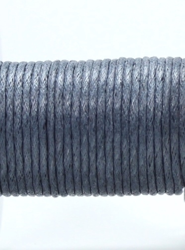 Wachsband Baumwolle gewachst 1,5mm Grau