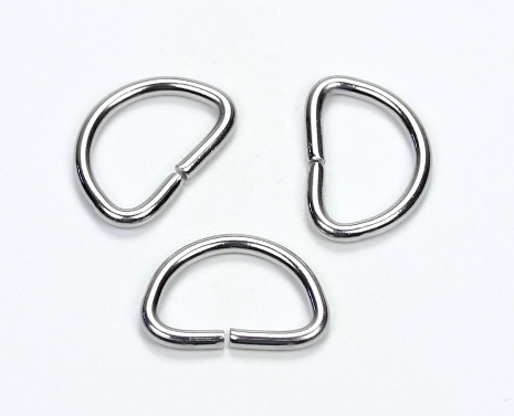 Edelstahl D Form Ringe Biegeringe Schlüsselringe ca. 14x10x1,5mm