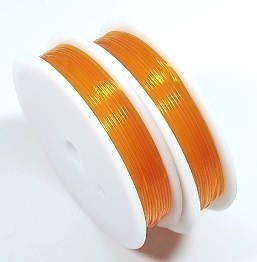 6m Elastikband Silikonband Orange 1mm