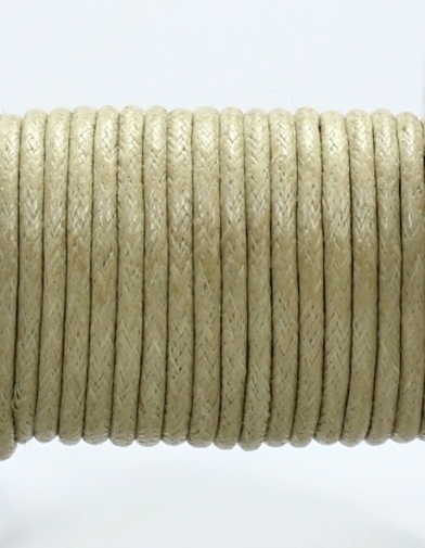 Wachsband Baumwolle gewachst 2mm Hellbraun (1)