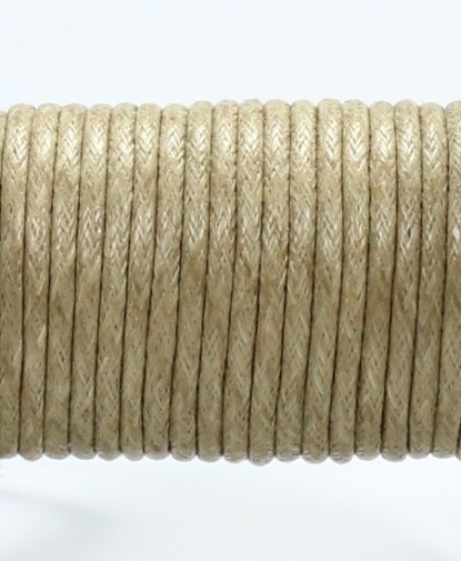 Wachsband Baumwolle gewachst 2mm Hellbraun (2)