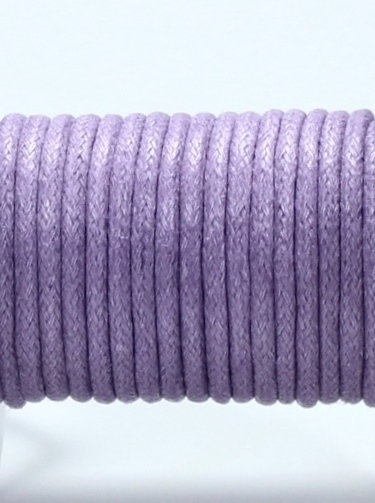 Wachsband Baumwolle gewachst 2,3-2,5mm Lila-Flieder