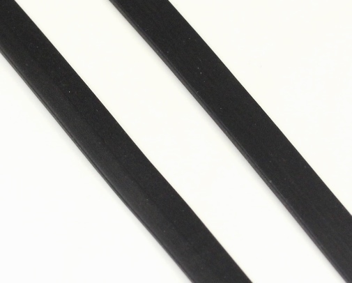 Kautschukband Flachband flach/nicht hohl Schwarz ca. 10x2mm