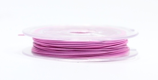 10 m Edelstahldraht nylonummantelt Pink-Rosa Stärke 0,45mm