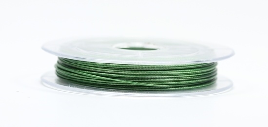 10 m Edelstahldraht nylonummantelt Grün Stärke 0,45mm