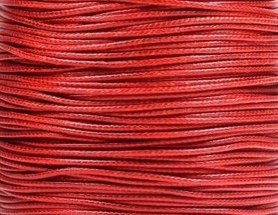10m Wachsband Polyester gewachst Wachskordel rund 1,5mm Rot dunkel