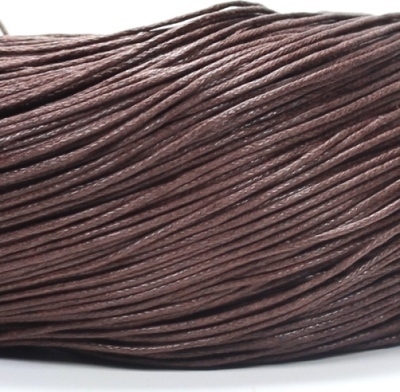 Baumwollband gewachst Wachsband 1mm Braun, dunkel